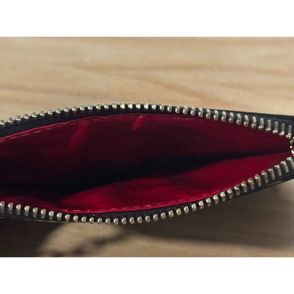 Dooney & Bourke Zip Top Card Case Wristlet Navy Blue EUC - Picture 4 of 9